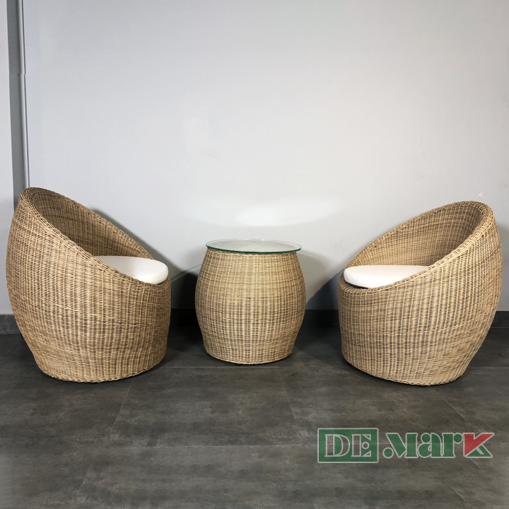 Bàn Ghế Ban Công Giả Mây – Đẹp, Gọn Và Bền Cho Ban Công