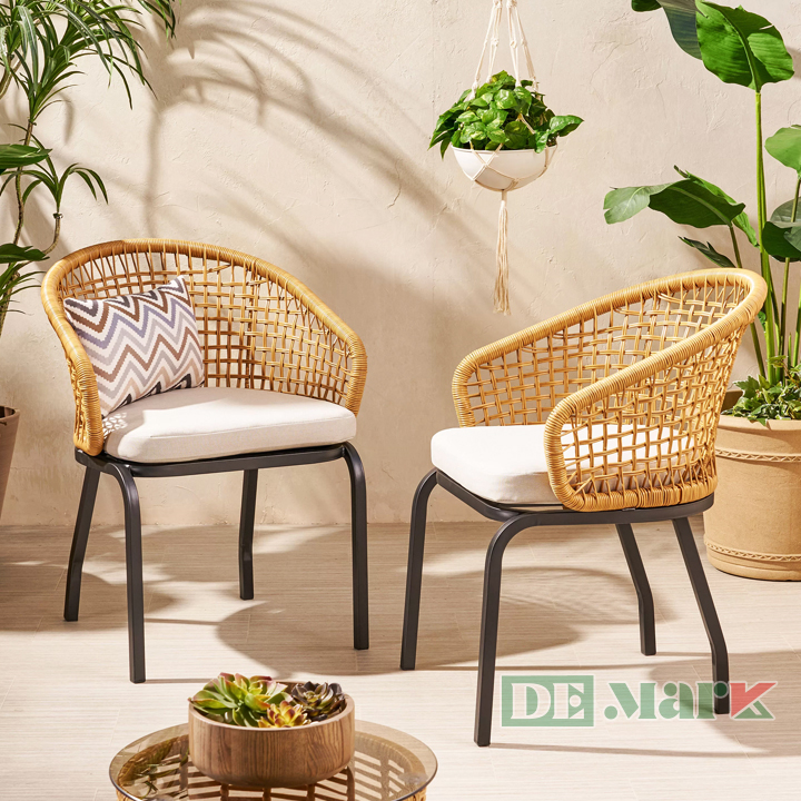 Bàn ghế mây nhựa sợi tròn cao cấp – Sang trọng, bền đẹp