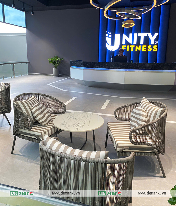 UNITY Fitness Lựa Chọn Nội Thất DeMark Bàn Ghế Giả Mây Ngoài Trời Sang Trọng Và Bền Bỉ