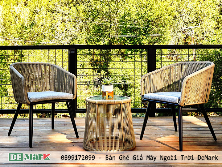 Xu hướng mới: Bàn ghế giả mây cho không gian ngoài trời lý tưởng