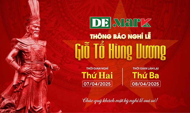 THÔNG BÁO LỊCH NGHỈ LỄ GIỖ TỔ HÙNG VƯƠNG 2025
