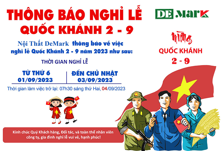 THÔNG BÁO NGHỈ LỄ QUỐC KHÁNH 02.09