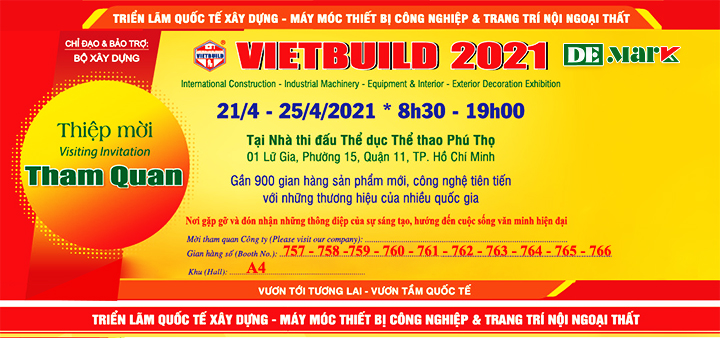 THƯ MỜI THAM DỰ TRIỂN LÃM VIETBUILD TP.HCM THÁNG 4/2021