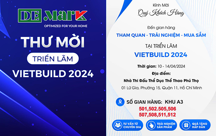 THƯ MỜI TRIỂN LÃM VIETBUILD THÁNG 4 NĂM 2024