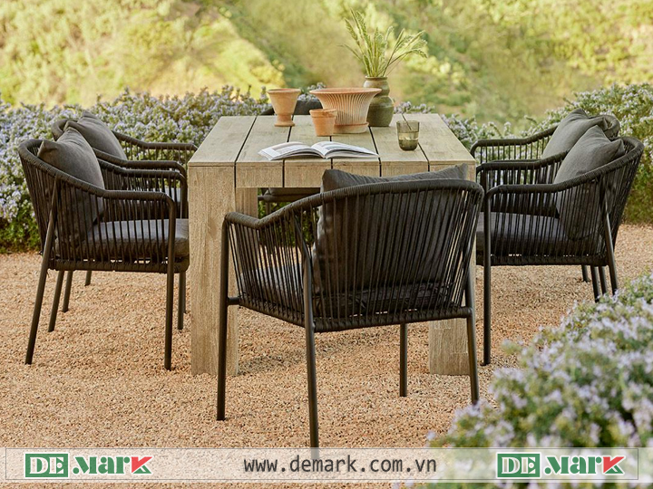Bàn ghế ngoài trời DeMark theo xu hướng thiết kế mới