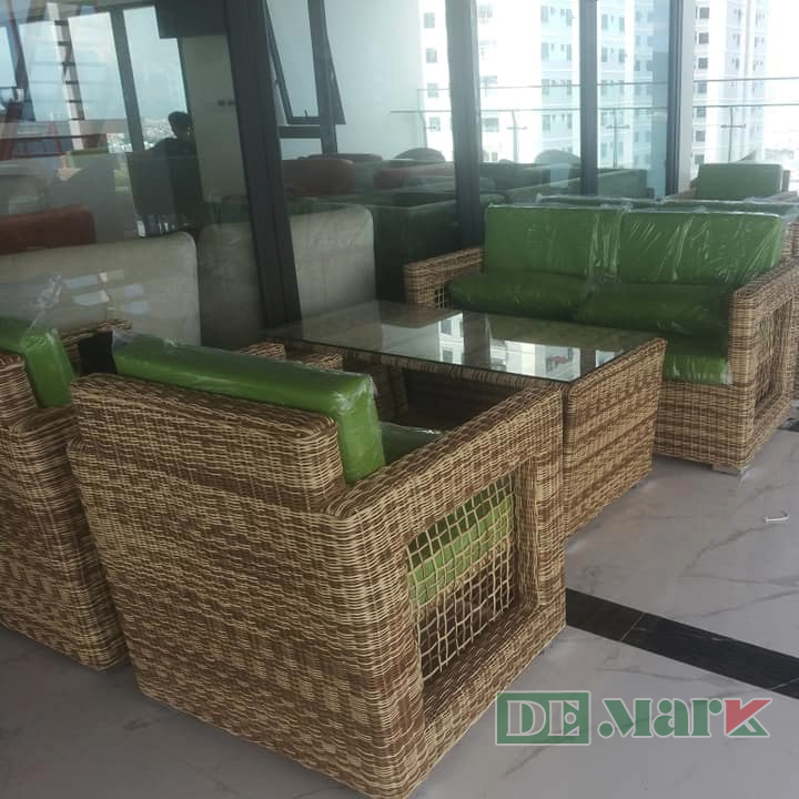 Bàn Ghế Sofa Nhựa Giả Mây MT170