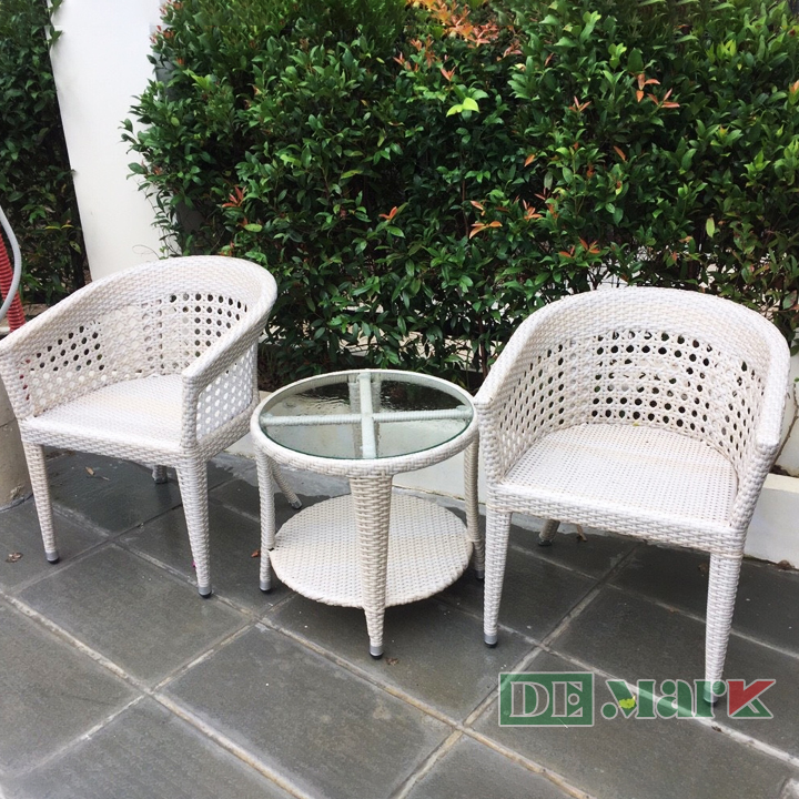 Bộ Bàn Ghế Cafe Ban Công Mây Nhựa MT2A5