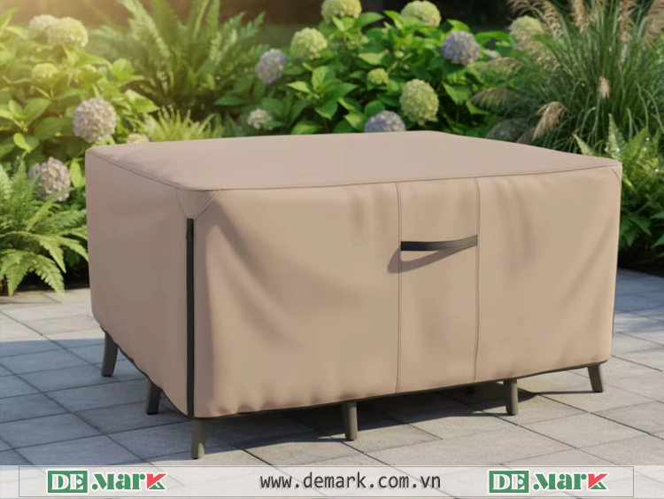 Che phủ bàn ghế ngoài trời DeMark khi không sử dụng