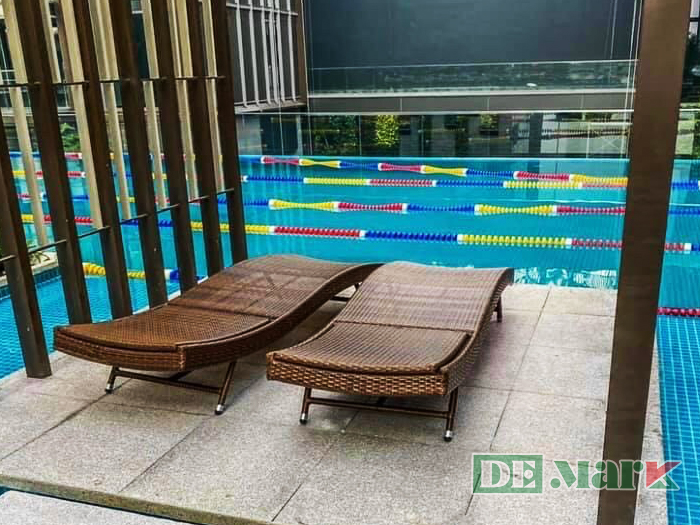 Ghế Hồ Bơi Nhựa Giả Mây 