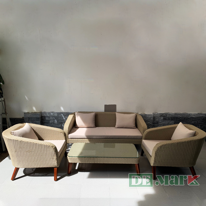 Bàn Ghế Sofa Mây Nhựa MT1A91