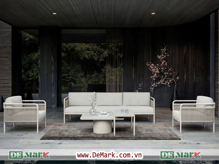 Sofa mây nhựa cho biệt thự villa