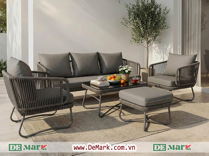 Sofa mây nhựa đa dạng kiểu dáng và màu sắc