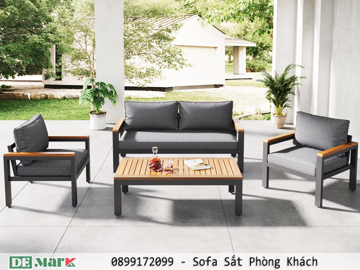 Sofa sắt phòng khách nhỏ