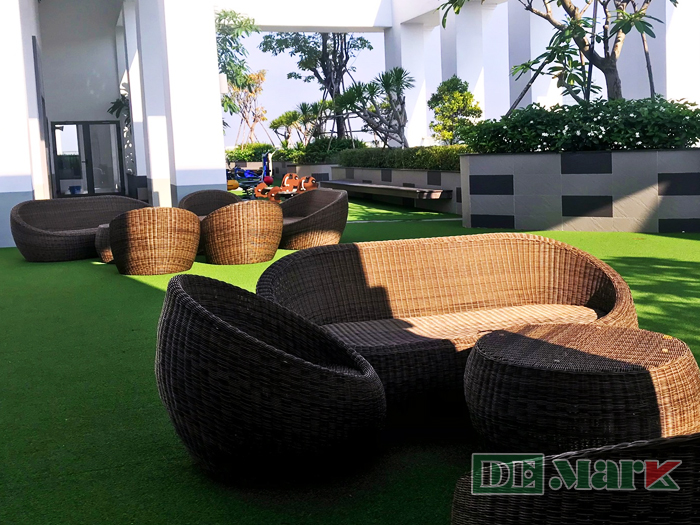 Sofa Nhựa Giả Mây 