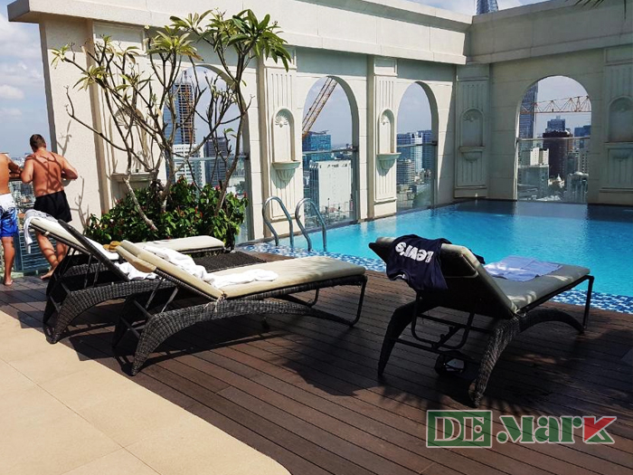 Ghế Hồ Bơi Nhựa Giả Mây 