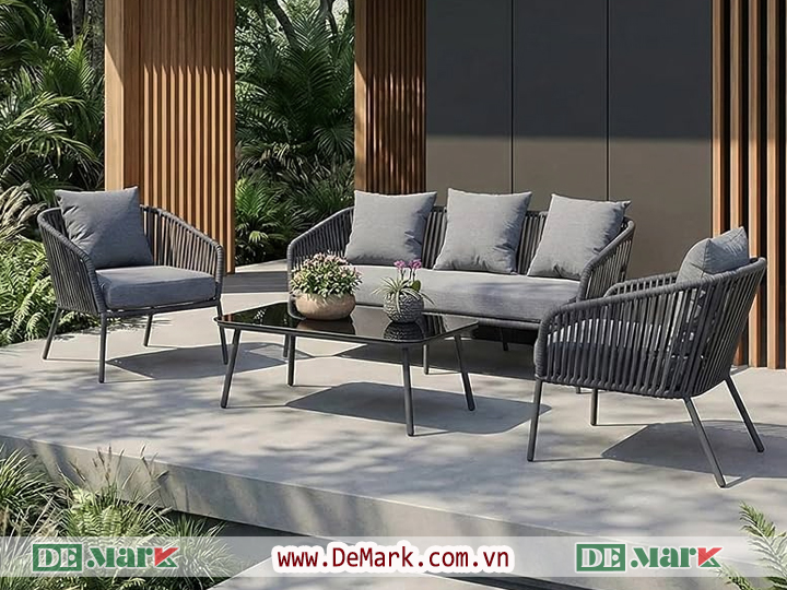 Ưu điểm sofa nhựa giả mây ngoài trời