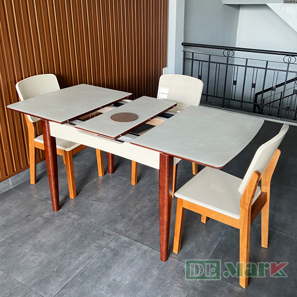 Bộ Bàn Ăn Thông Minh Xếp Gọn Có Bếp Từ DeNK870