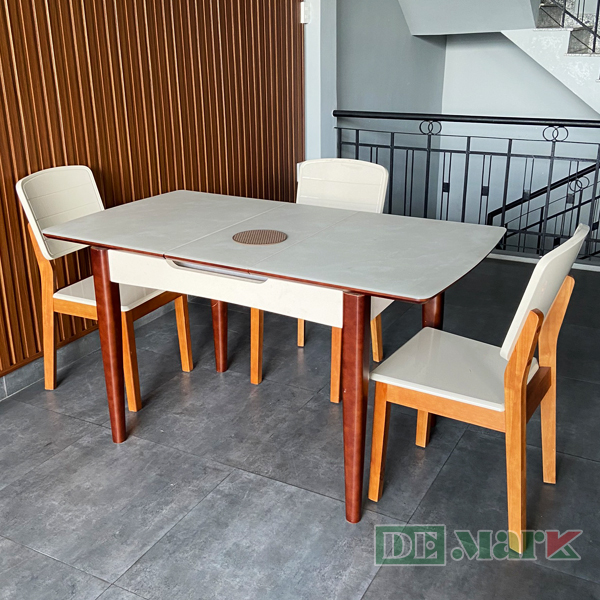 Bộ Bàn Ăn Thông Minh Xếp Gọn Có Bếp Từ DeNK870