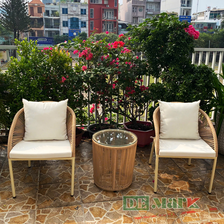 Bàn Ghế Ban Công Đan Dây Dù MT2051