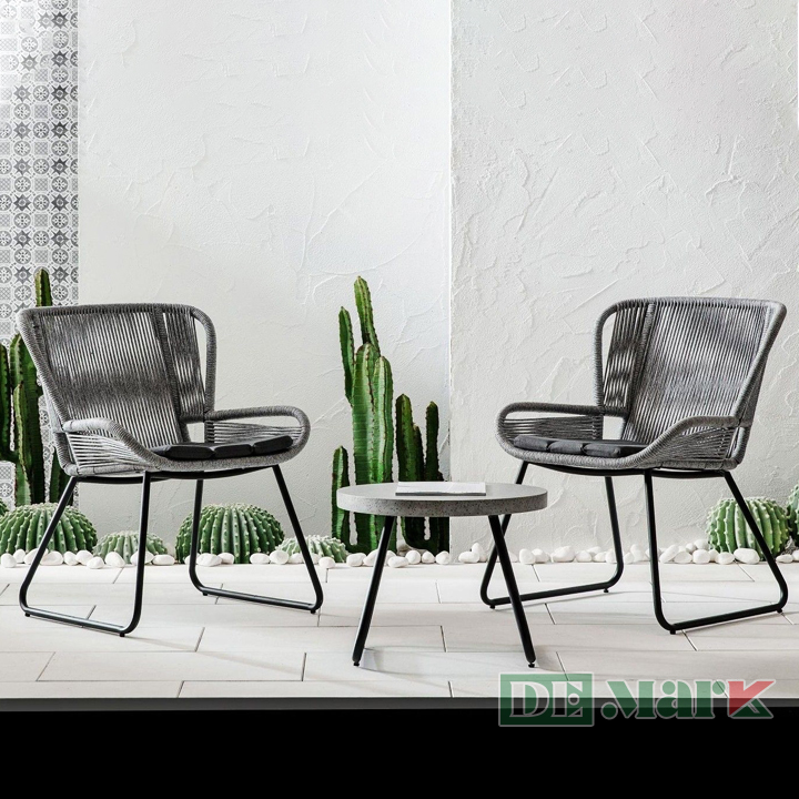 Bàn Ghế Ngoài Trời Nhựa Giả Mây MT2018