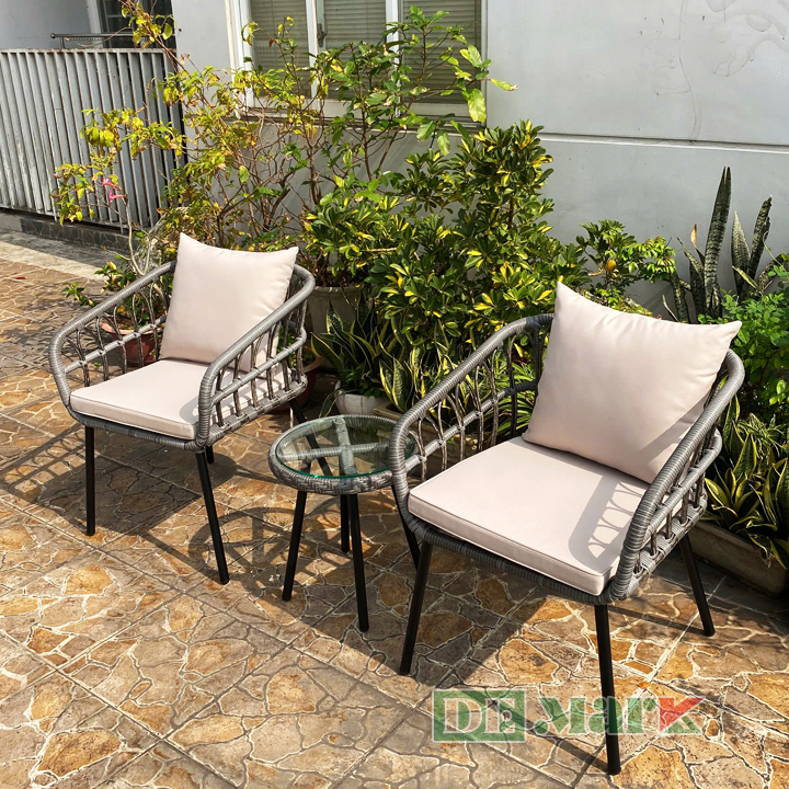 Bàn Ghế Ban Công Nhựa Giả Mây MT2059