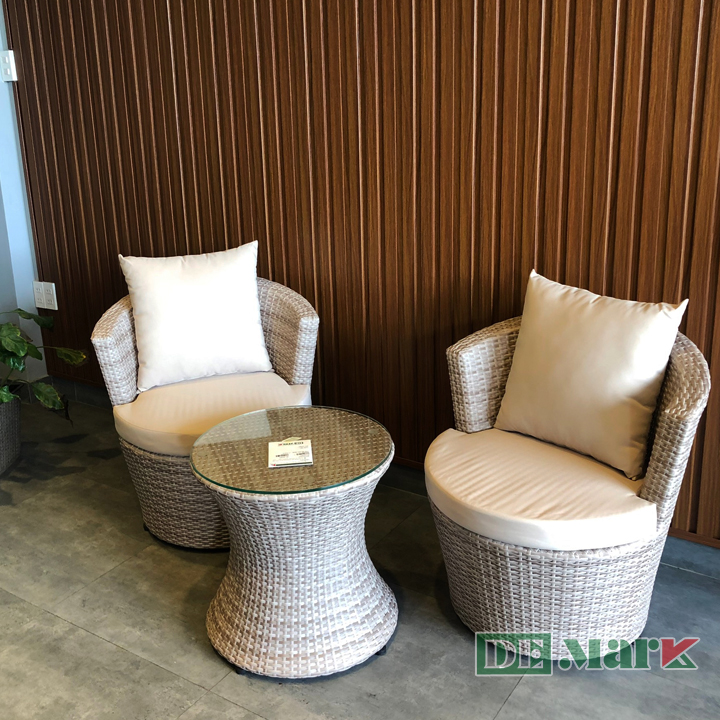 Bàn Ghế Cafe Nhựa Giả Mây Sân Vườn MT2A57_405