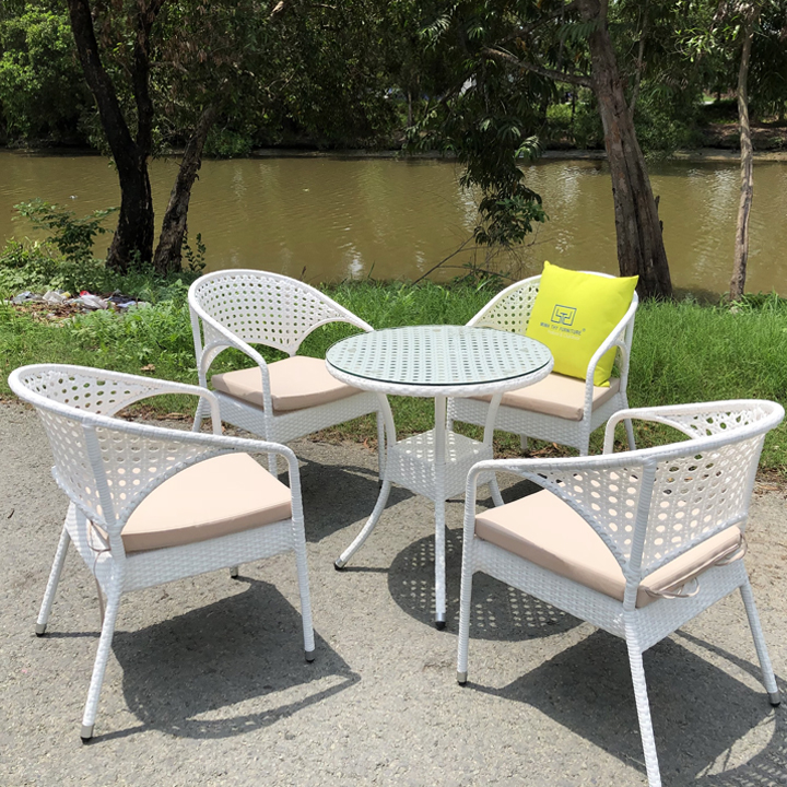 Bàn Ghế Nhựa Giả Mây MT286