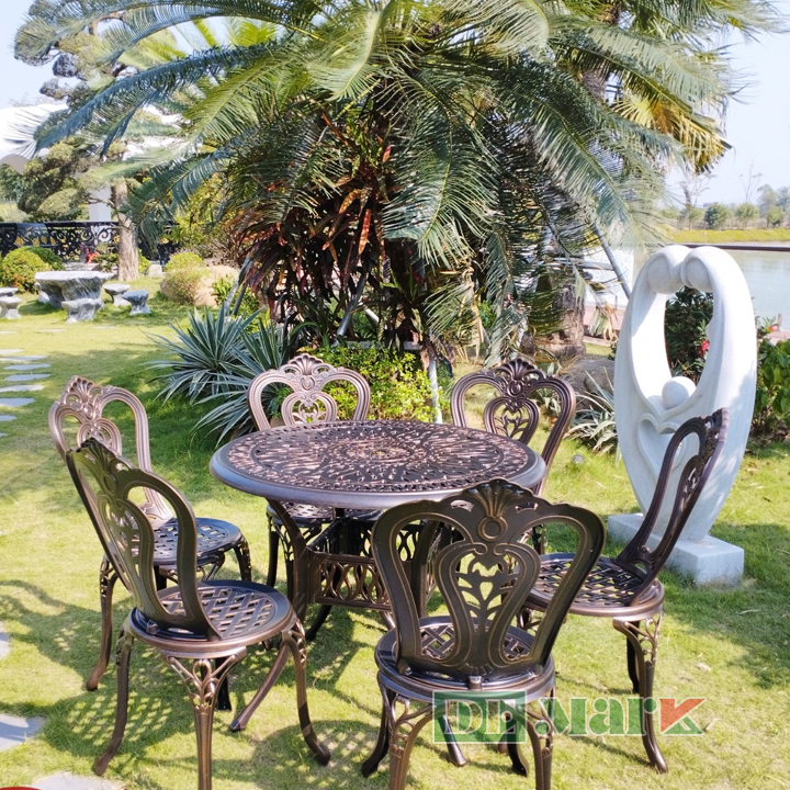 Bàn Ghế Sân Vườn Nhôm Đúc DeNKD90