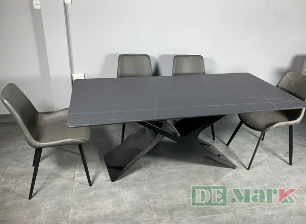 Bộ Bàn Ăn Mặt Đá DeMTWB1800*900 (đá đen)
