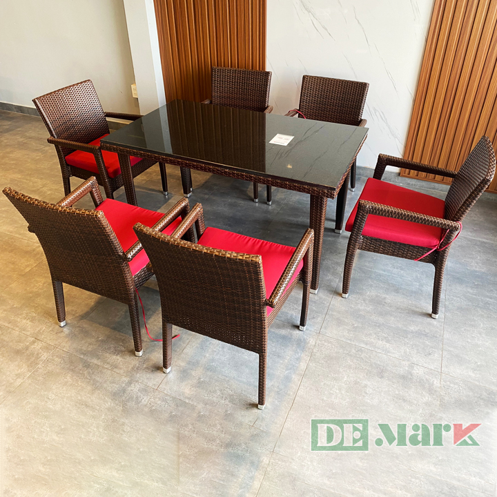 Bộ Bàn Ghế Ăn Giả Mây MT2A276