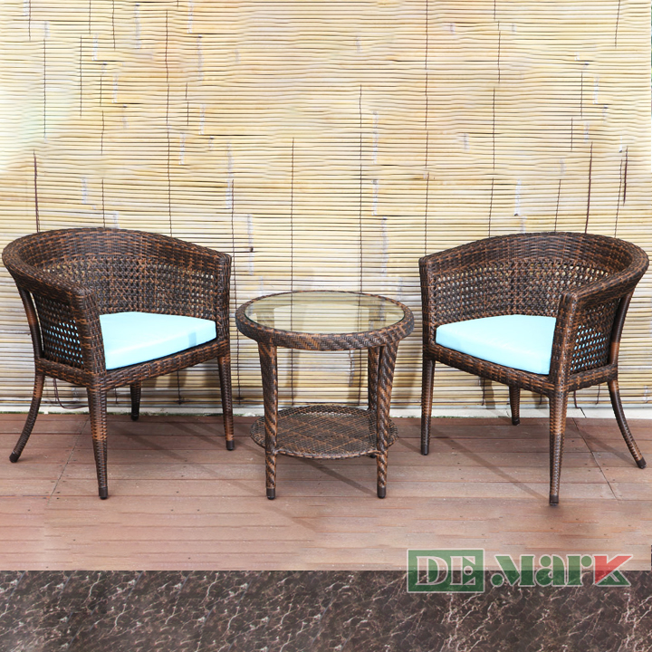 Bộ Bàn Ghế Cafe Ban Công Mây Nhựa MT2A5