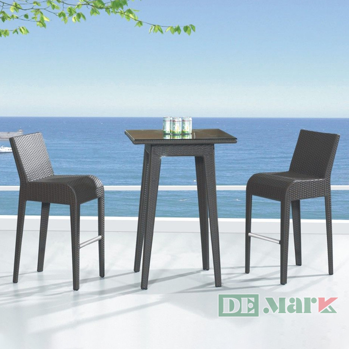 Ghế Quầy Bar Nhựa Giả Mây MT813