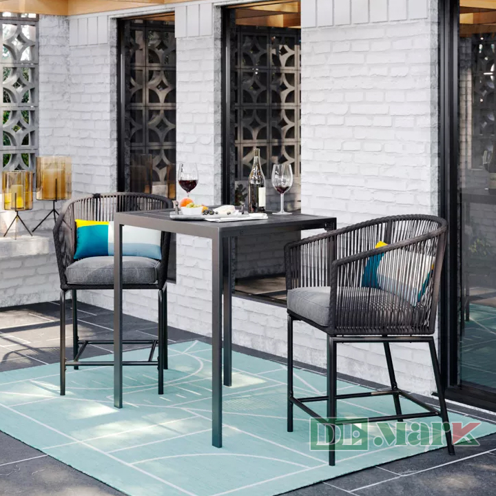 Ghế Quầy Bar Nhựa Giả Mây MT870