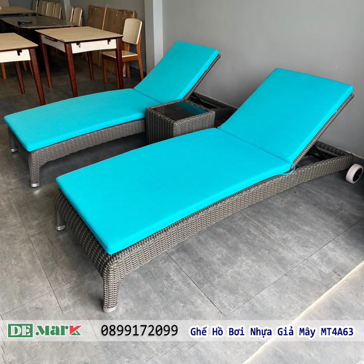 Giường Nằm Ngoài Trời Nhựa Giả Mây MT437