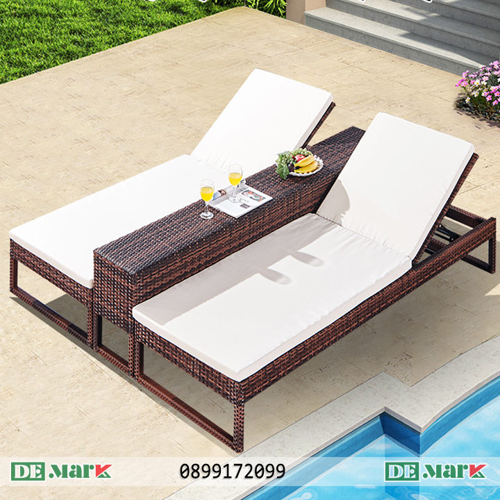 Giường Nằm Bể Bơi Mây Nhựa MT447