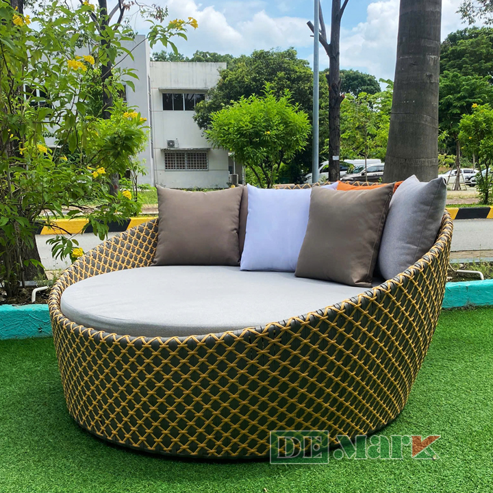 Ghế Hồ Bơi Tròn Nhựa Giả Mây MT4057