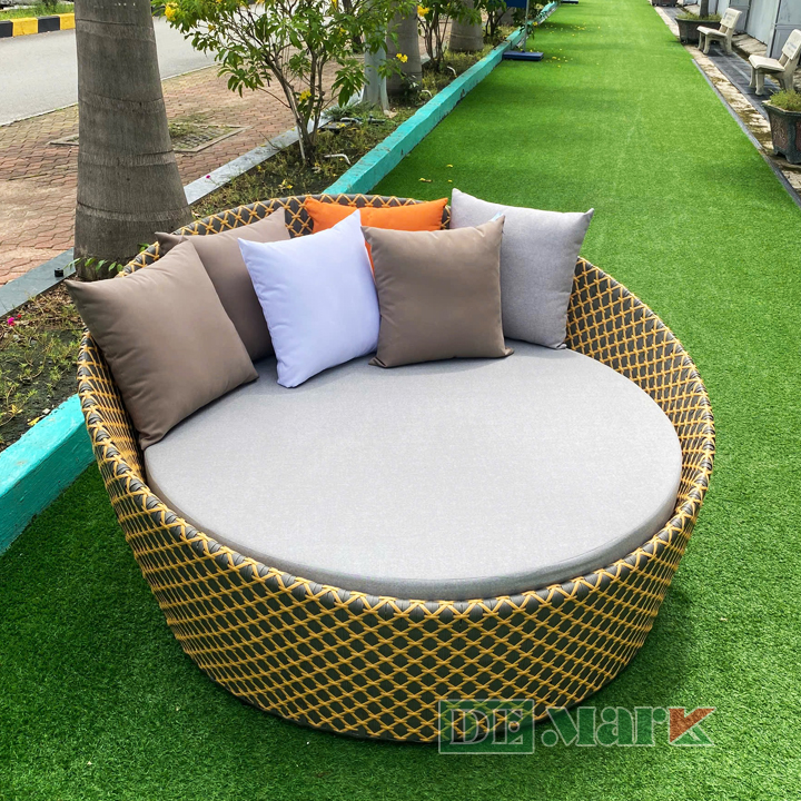 Ghế Hồ Bơi Tròn Nhựa Giả Mây MT4057