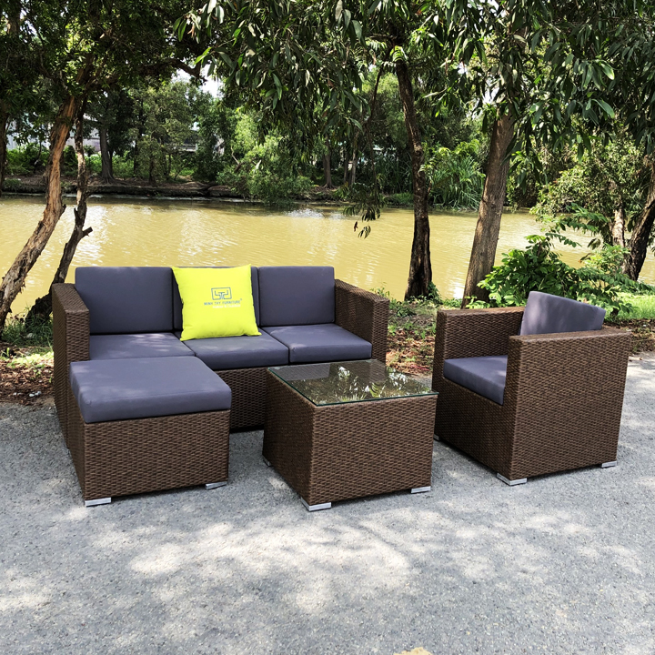 Bàn Ghế Sofa Mây Nhựa MT138