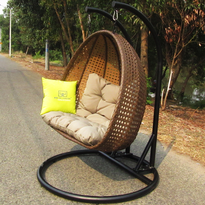 Xích Đu Trứng Đôi Nhựa Giả Mây MT936