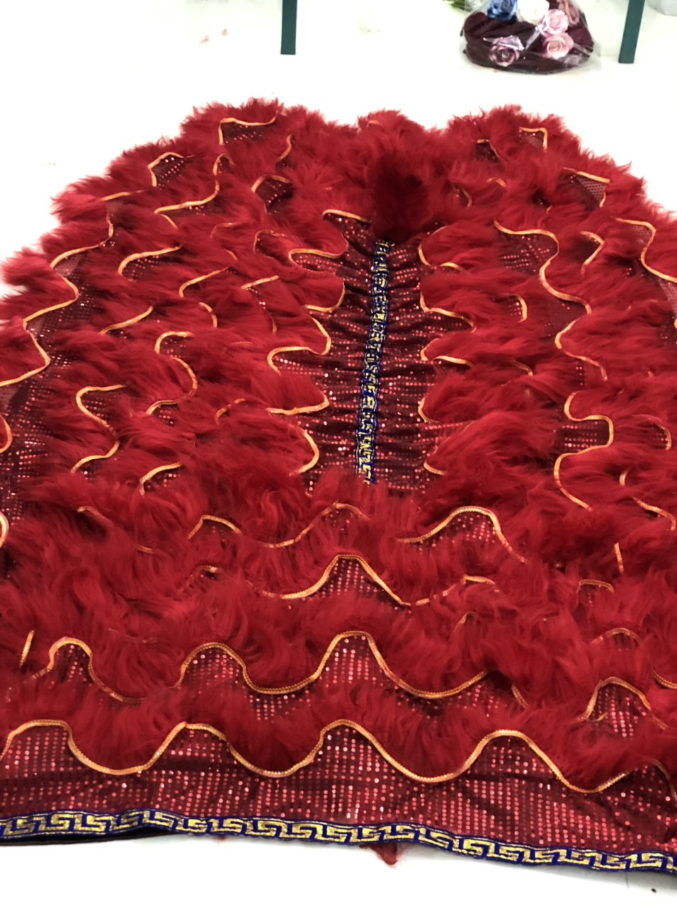 lân lông cừu màu hồng