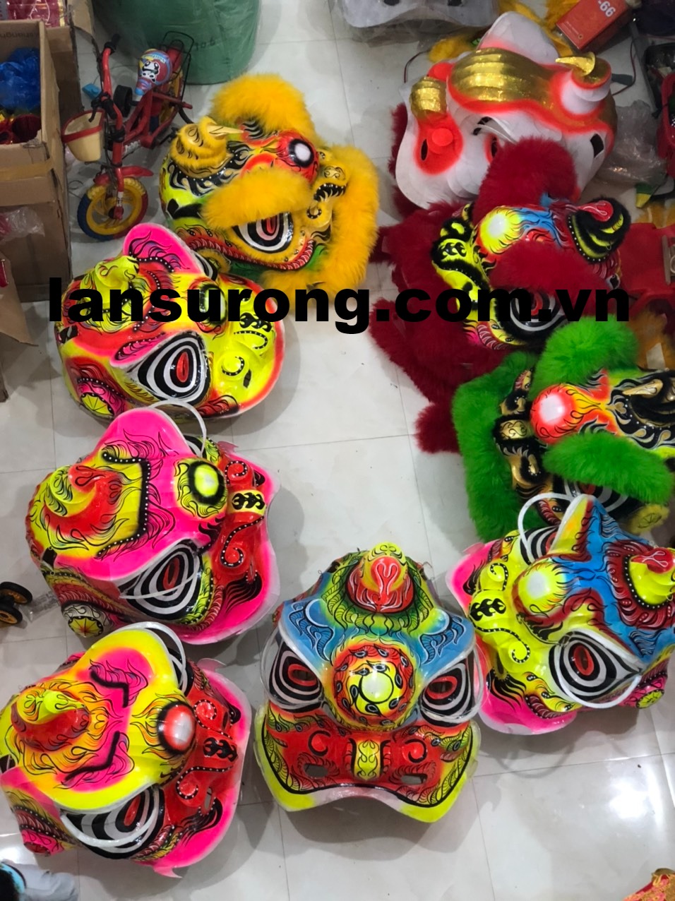 lân lông cừu màu hồng