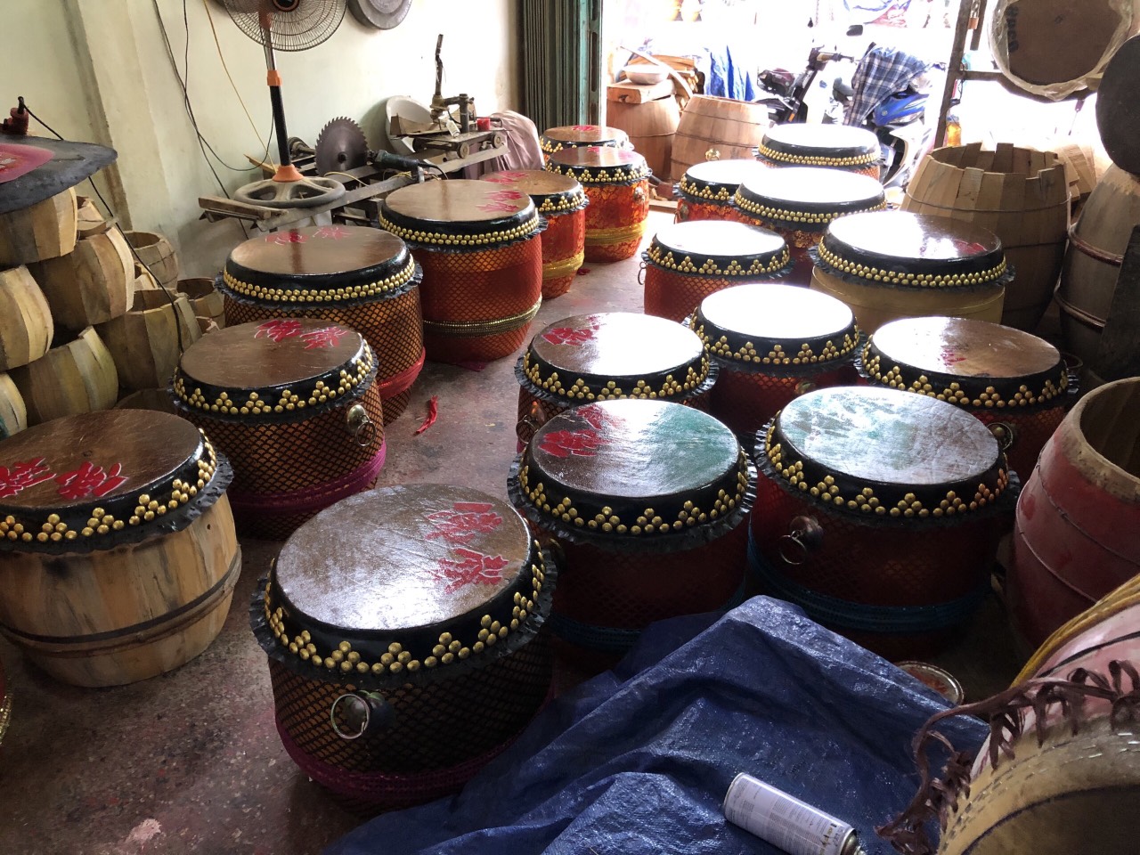 trống lân loại 5 tấc