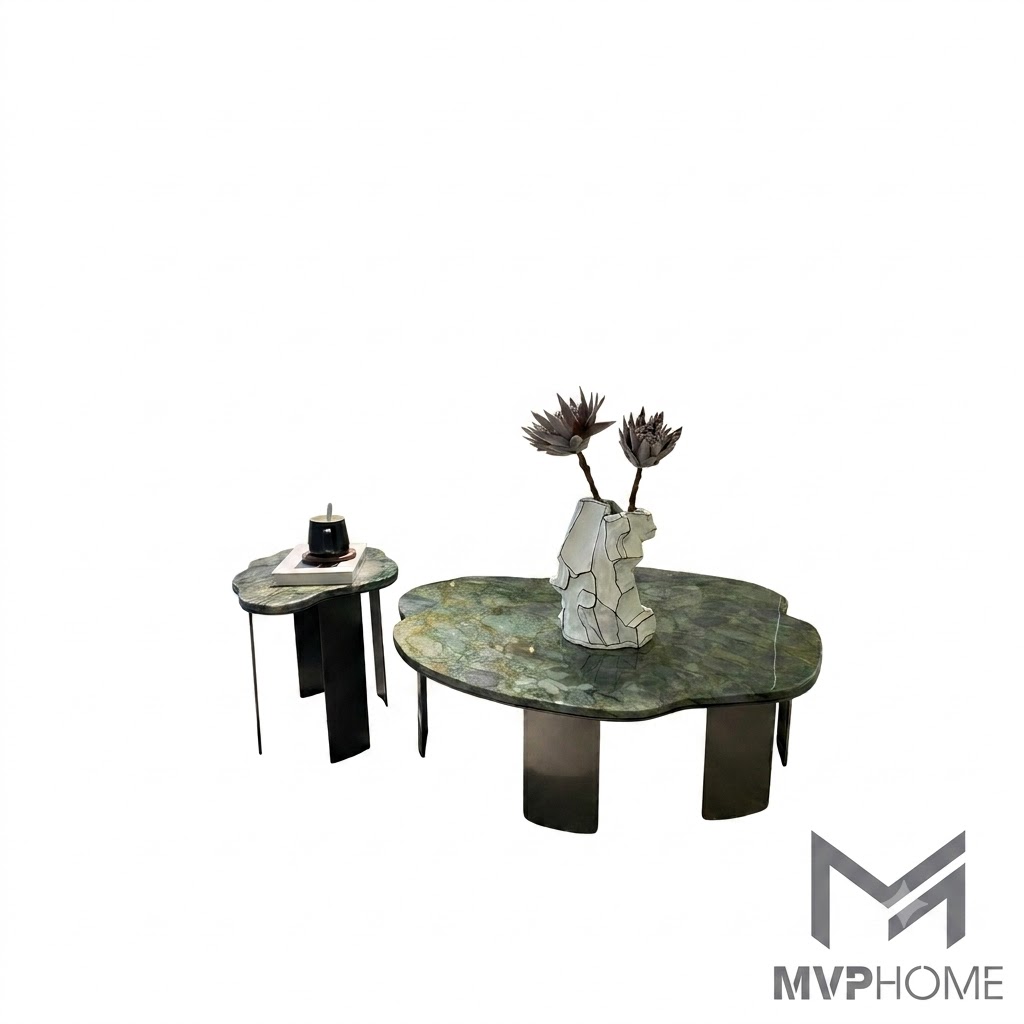 Bàn Trà Đôi Tea Table Marble Brazil - BT110