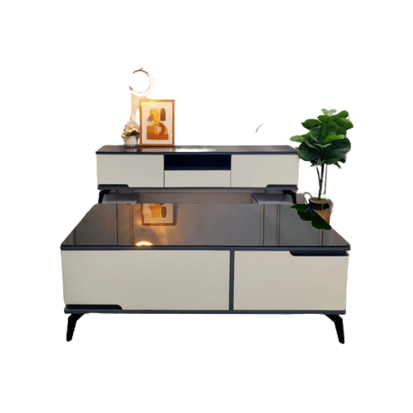 Mẫu bàn trà mặt kính dành cho phòng khách - Bàn trà mặt kính BT005