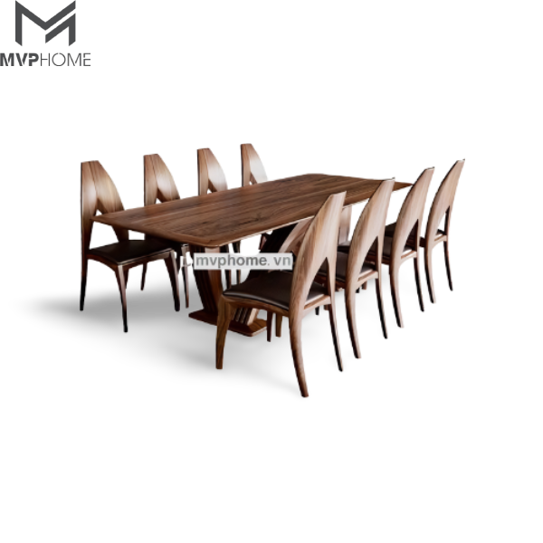 Bộ bàn ăn ghế gỗ tự nhiên - Bộ bàn ăn Queen