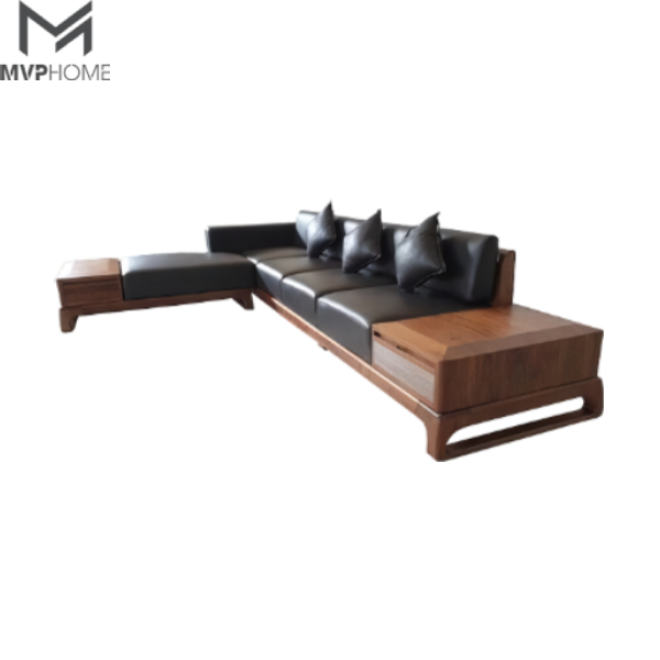 Sofa Gỗ Chân Cuộn ( Chữ I )