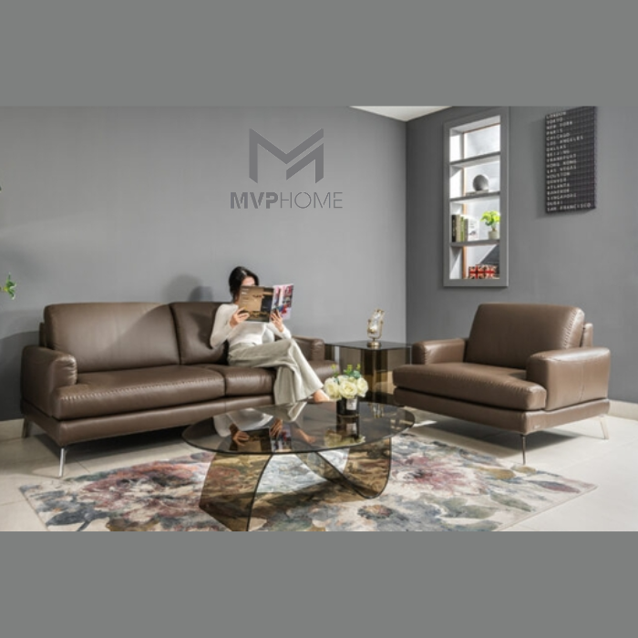 Sofa văn phòng kata da Ý nhập khẩu - SF023