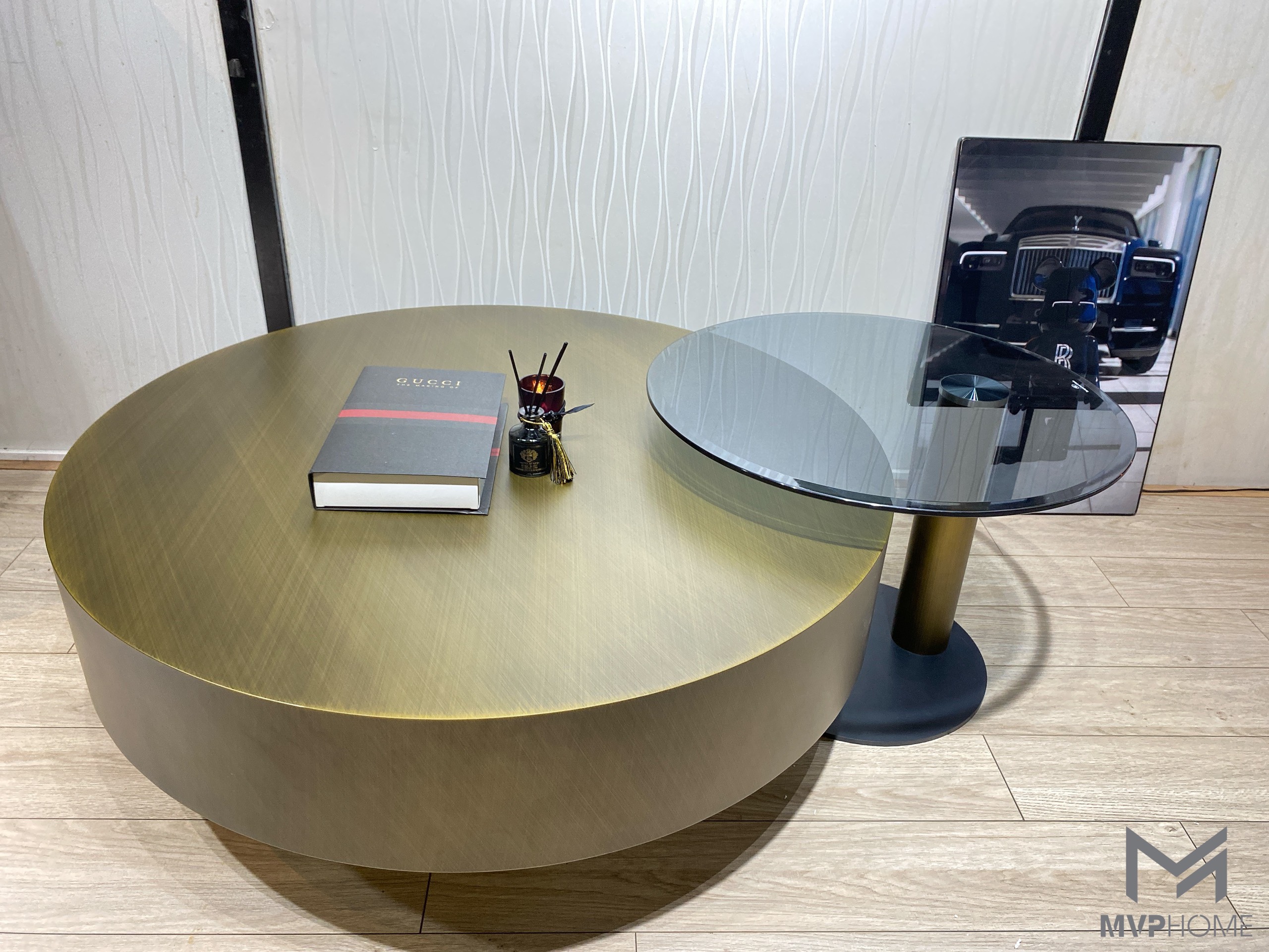 Bàn Trà Inox Xước