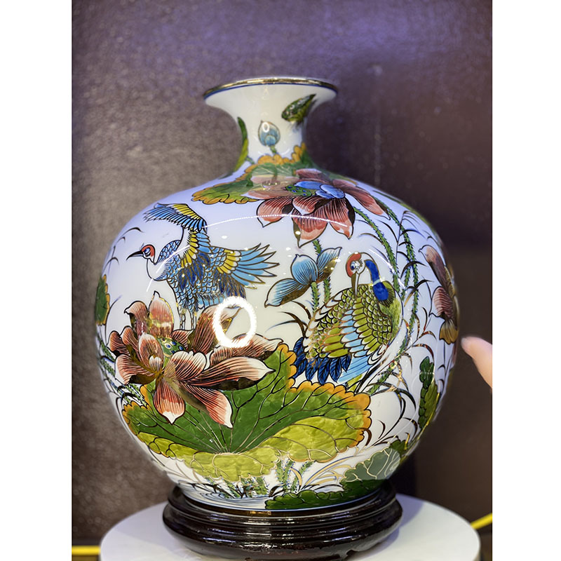 Bình hút lộc vẽ vàng 24k H35