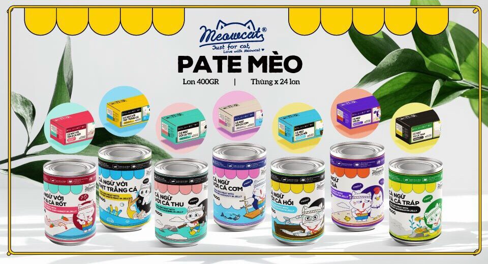 PATE CHO MÈO MEOWCAT LON 400G
